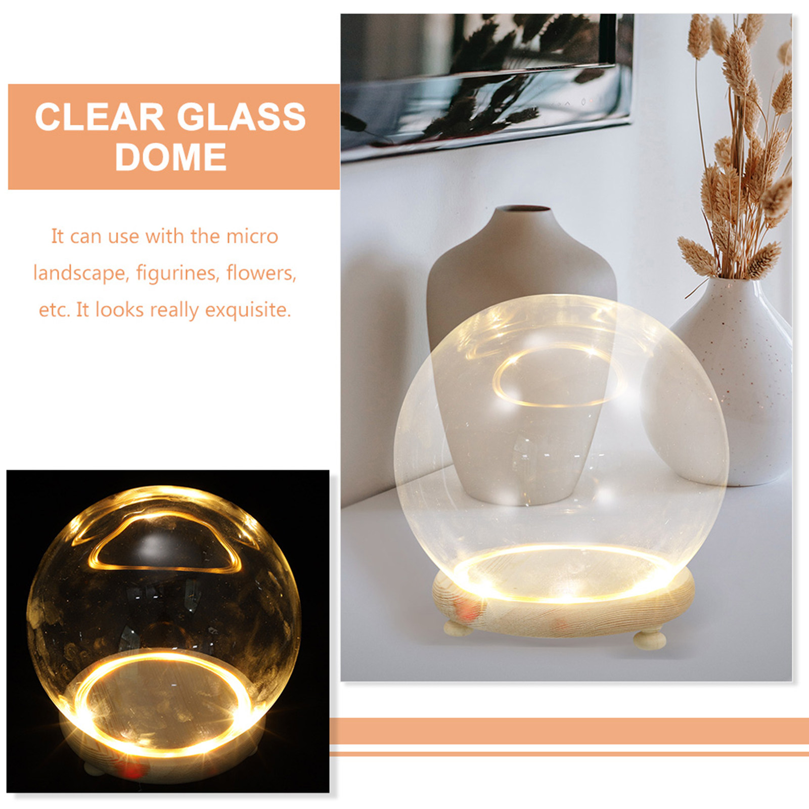 Clear Glass Dome Display Case  – Plastic Dome Clear Bewertung und Preis