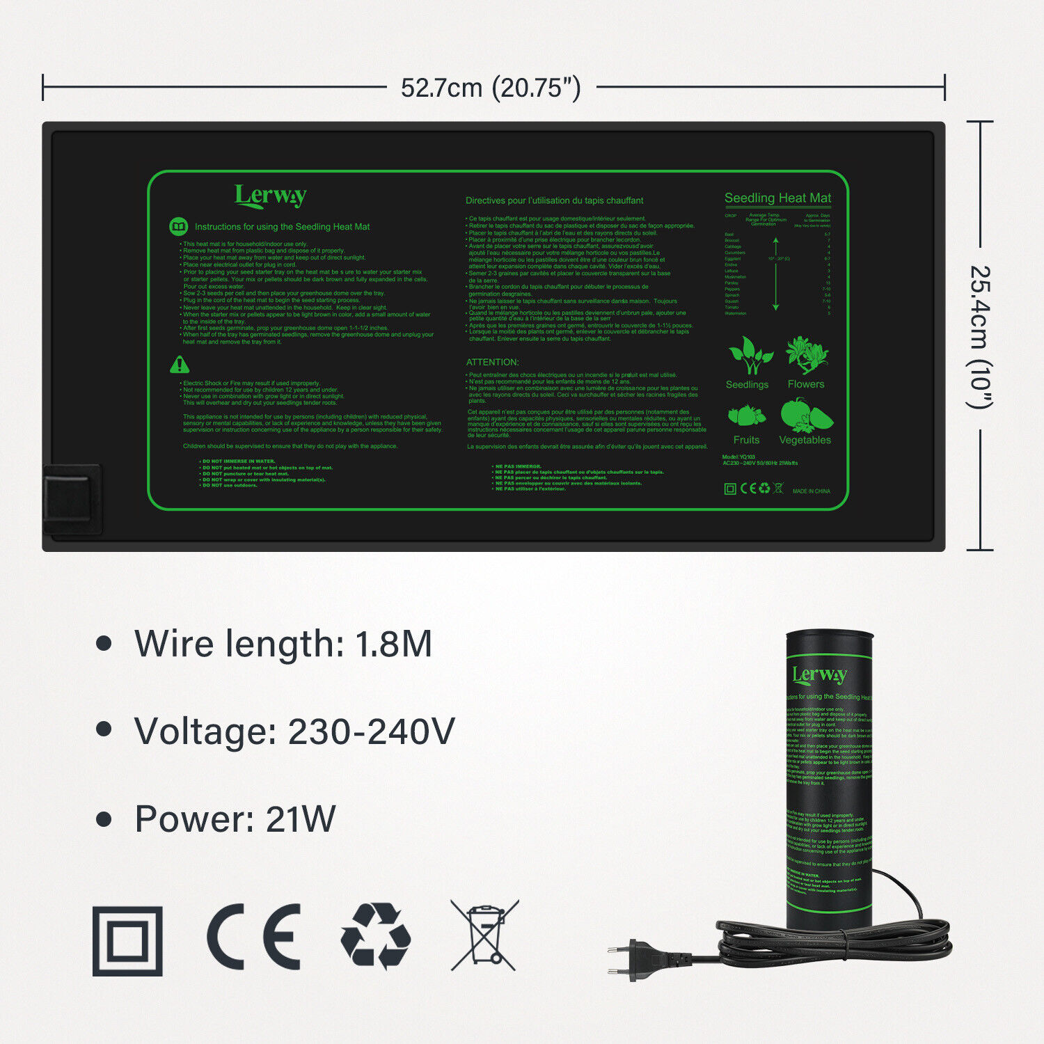 LERWAY 21W Seedling Heating Ma – Heat Mat Seedling Bewertung und Preis