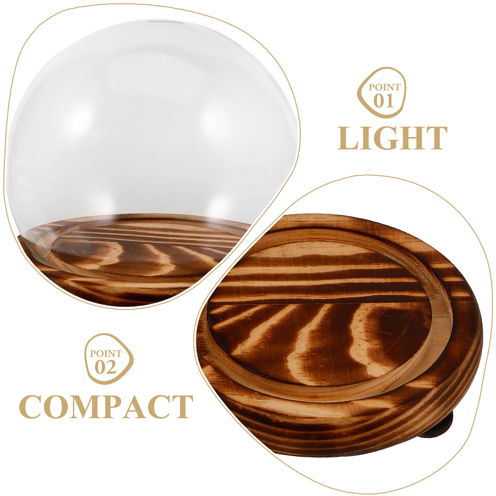 Glass Dome Display Case with W – Plastic Dome Clear Bewertung und Preis