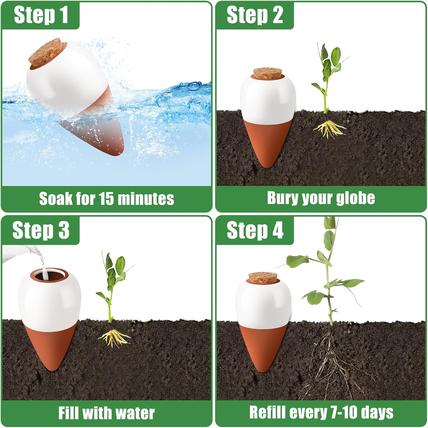 Terracotta Watering Spikes,Sel – Self Watering Insert Bewertung und Preis