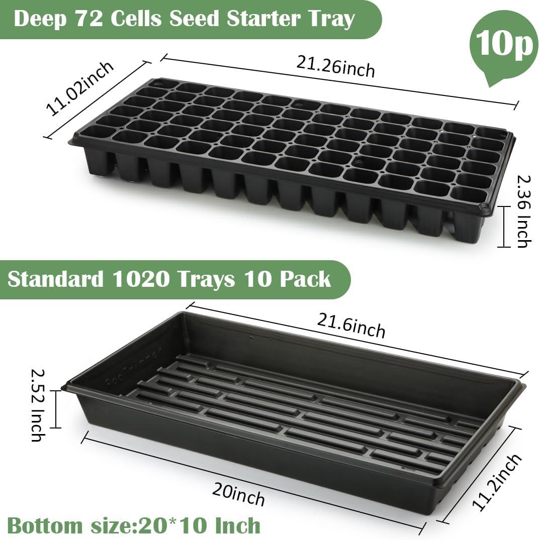 20-Piece Seed Starter Kit with – Propagation Tray 72 Bewertung und Preis