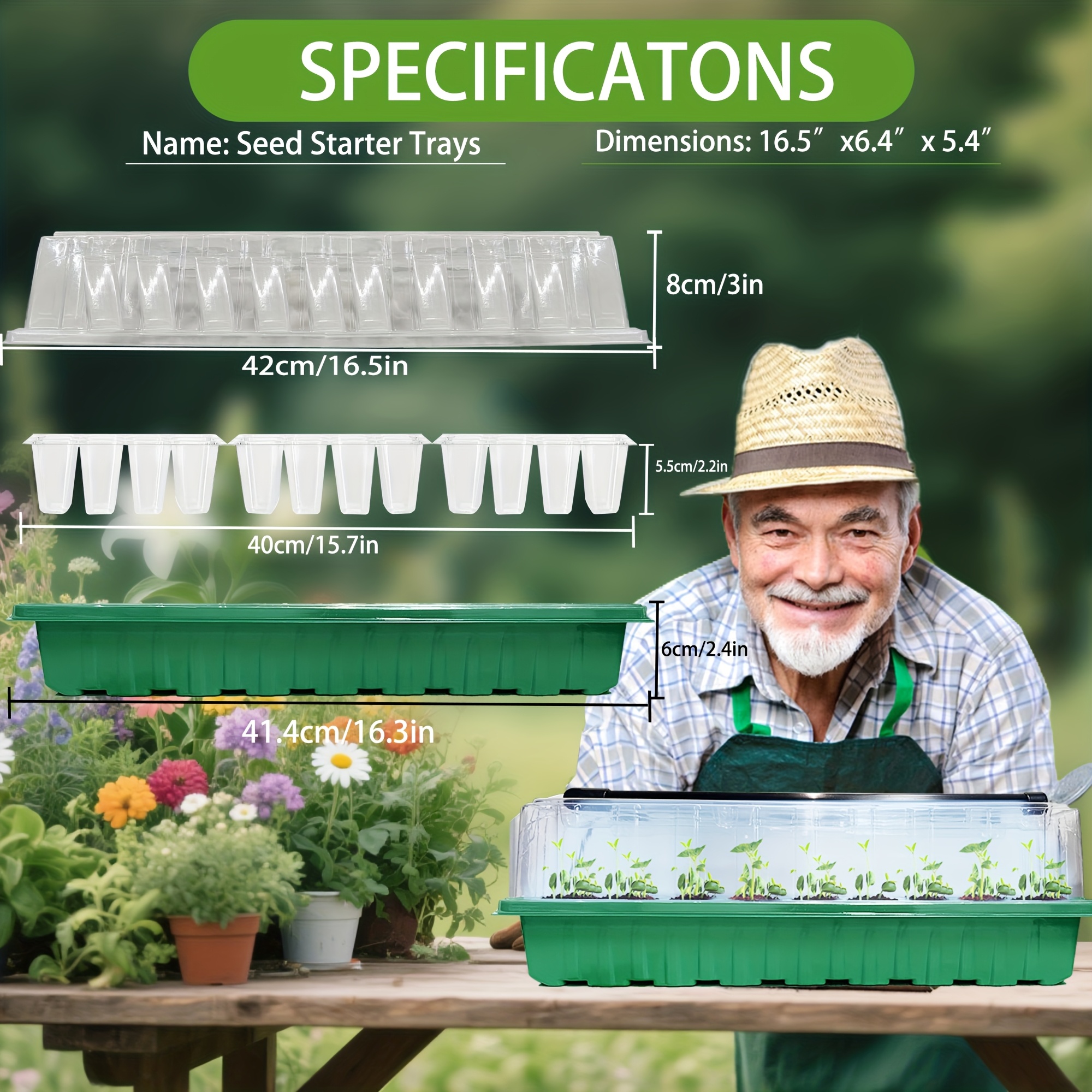 2PCS 72-Cell Seed Growing Kit  – Humidity Dome Kit Bewertung und Preis