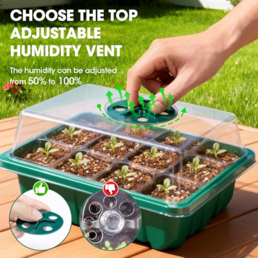 5 Packs Seed Starter Tray with – Humidity Dome Kit Bewertung und Preis