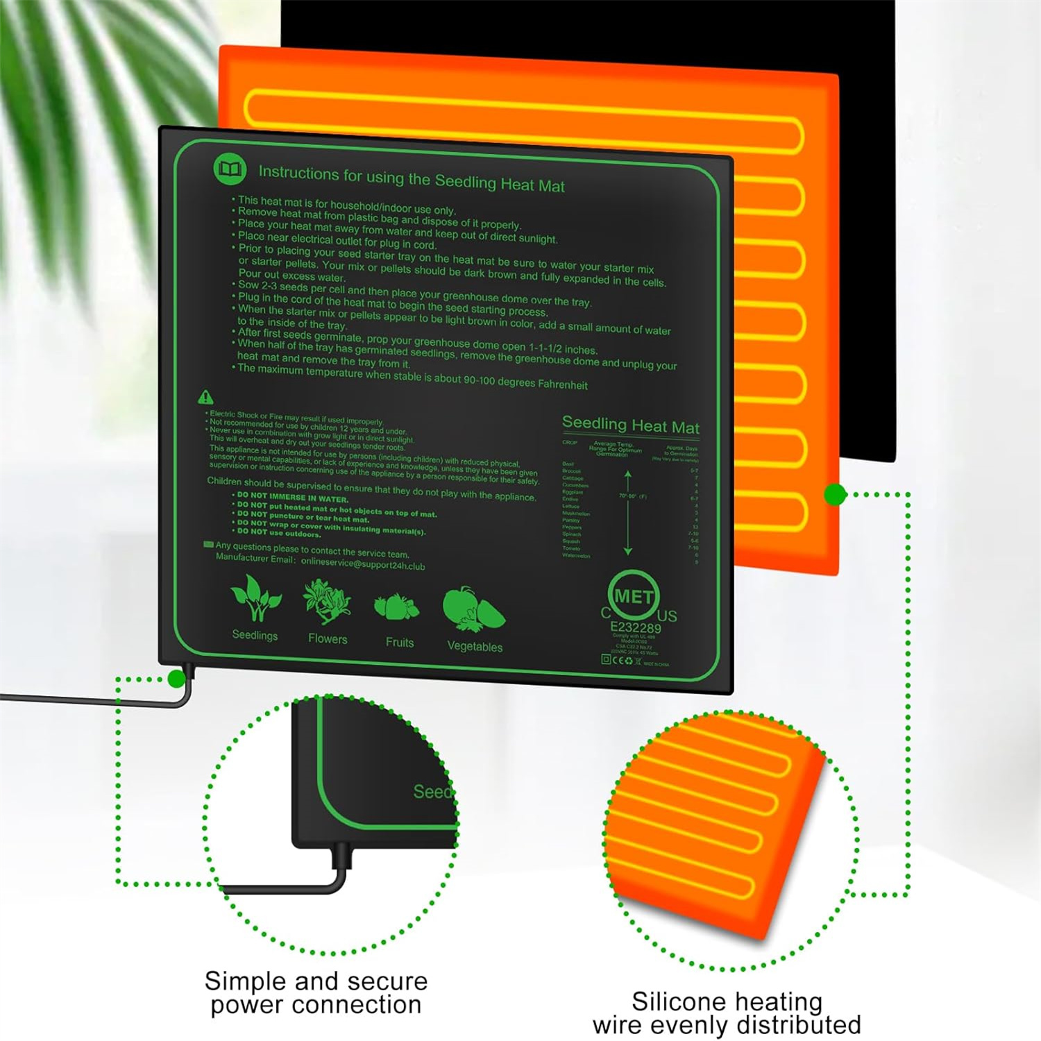 Seedling Heat Mat 10/25/50CM I – Rooting Gel Clone Bewertung und Preis